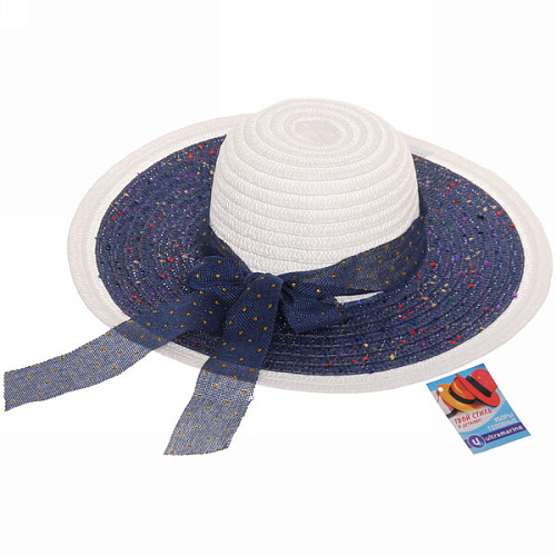 Шляпа женская с широкими полями TiraMiSu- Адель, микс 5 цветов, р58, ширина полей 13 см_26