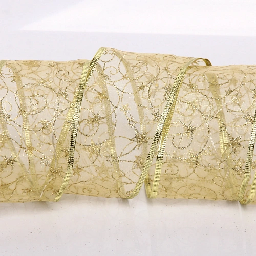 Гирлянда для дома ЛЕНТА ДЕКОРАТИВНАЯ  Волшебство 2,0 м, 6 см, 20 ламп LED (на батарейках), Золото (подсветка золото)_6