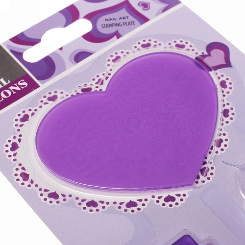Набор для дизайна ногтей - стемпинг VivA Manicur, пластина сердце, микс 4 цвета, 1711см_14