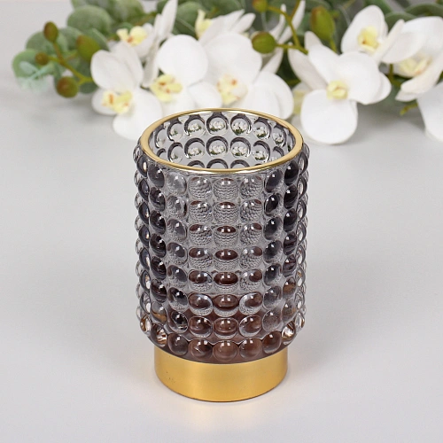 Подсвечник "Мерцание" 8,5*12,5 см, Графит