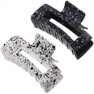 Заколка-краб для волос на блистере "Emily Collection - Sandra", микс 2 цвета, 8,8*5см 