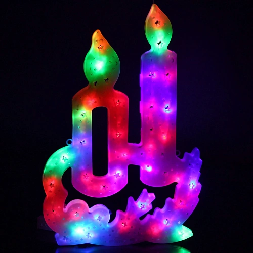 Световое панно, 40см,Свечи мультицвет_6