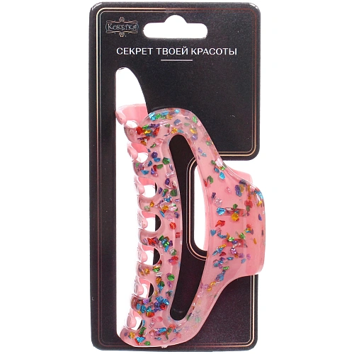 Заколка - краб для волос AKS - VIENTO, микс 6 цветов, трапеция, 9,53,3см _5