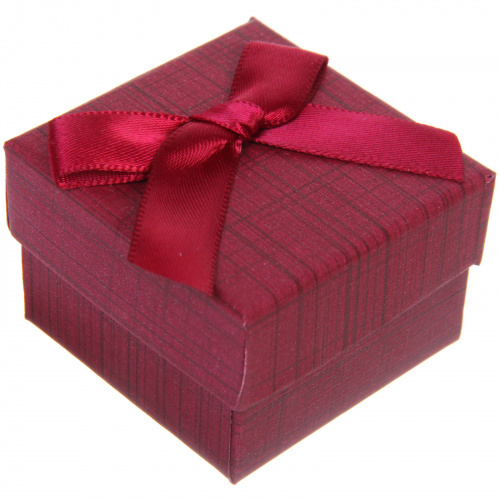 Коробка подарочная "Wish" 5*5*3,5 см, Бордовый