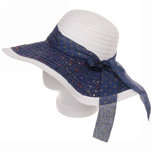 Шляпа женская с широкими полями TiraMiSu- Адель, микс 5 цветов, р58, ширина полей 13 см_5