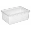 Контейнер универсальный с крышкой для хранения "PALM", бесцветный, 37.5*25.5*15см, 10л