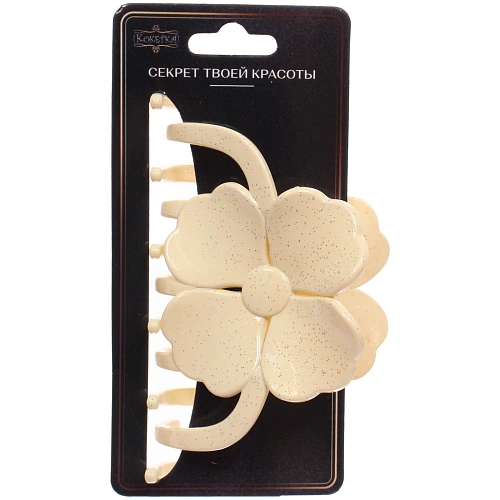 Заколка - краб для волос AKS - MANTANA, микс 6 цветов, цветок, 116см _4