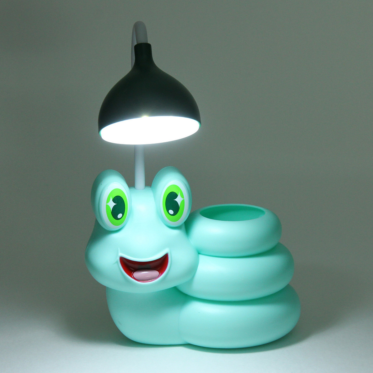 Настольная лампа "Sweet - Улиточка" 30*12*7 см LED с подстаканником, USB 0.6-3W, Зеленый