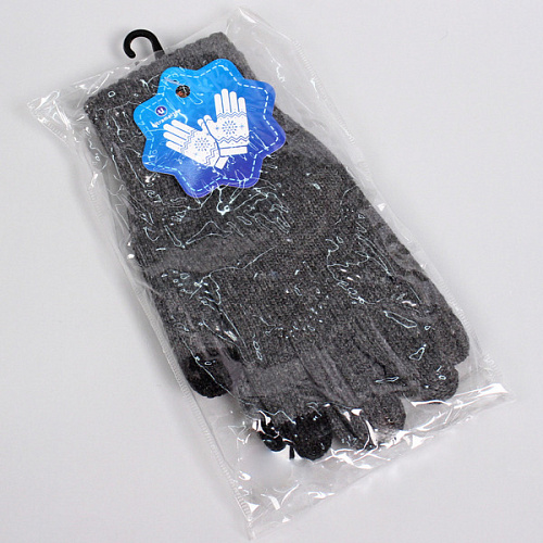 Перчатки мужские зимние сенсорные NEHOLOD, цвет серый, 24,59см (пакет с подвесом)_5