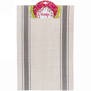 Салфетка на стол 30*45см плетеная, Классика коричневая полоса