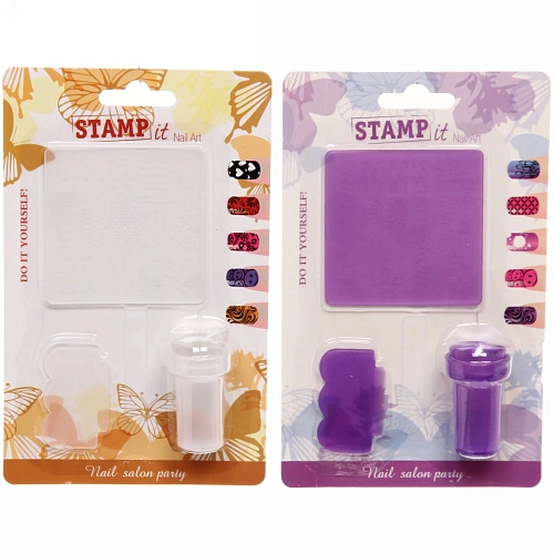 Набор для дизайна ногтей - стемпинг VivA Manicur, пластина квадрат, микс 4 цвета, 1811см_5