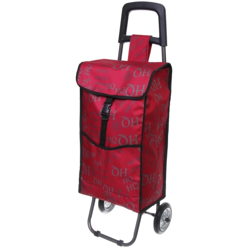 Тележка хозяйственная с сумкой (93*33*26см, колеса 14 см, грузоподъемность до 25 кг) бордовая SYD-007