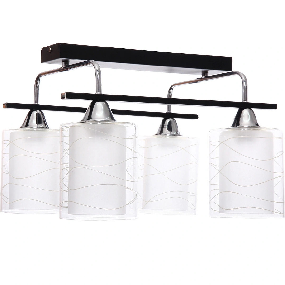 Люстра 4*40Вт Е27 40*38*30см черный хром 3-M126/4A