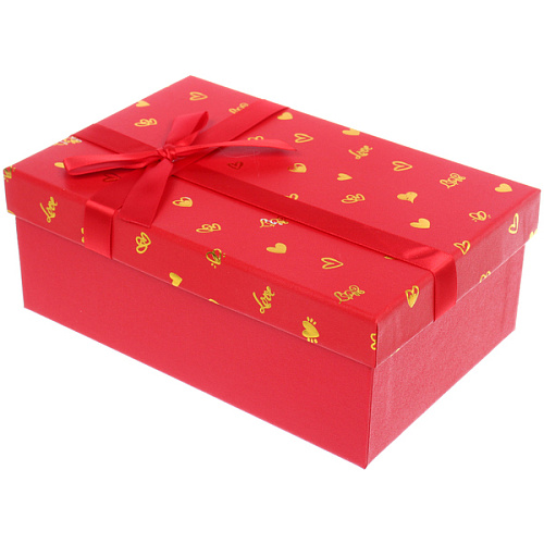 Коробка подарочная "Очарование" 21*14*8 см, Красный