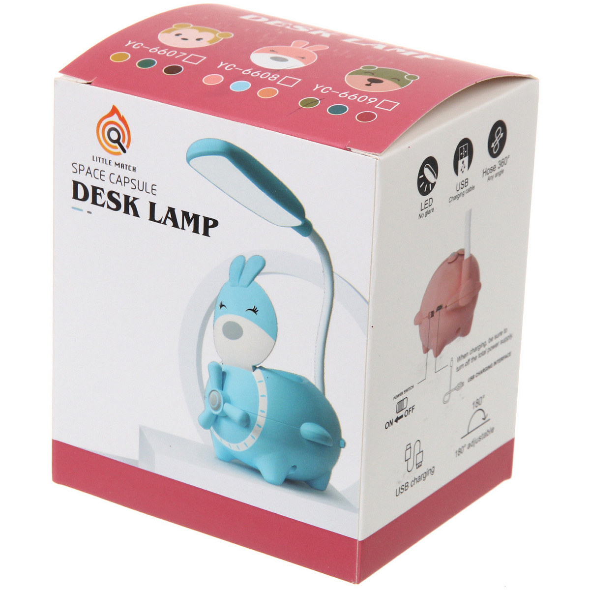 Настольная лампа "Sweet - Зверюшка" LED, USB 3w 5v, Голубой