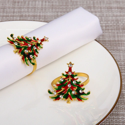 Набор колец для салфеток 2шт "`Ёлочка нарядная", цветная