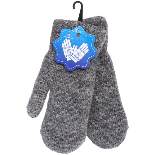 Варежки женские с утеплителем "NEHOLOD", цвет серый агат/розов/беж, (пакет с подвесом)