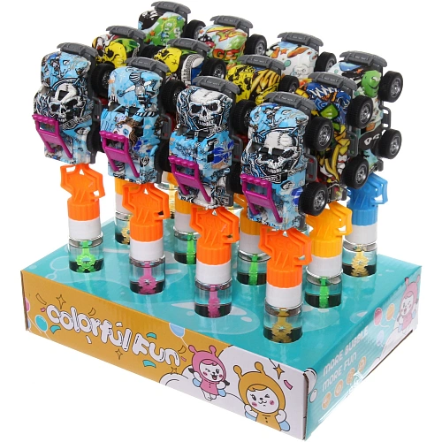 Мыльные пузыри Тачка 24 см, 80 мл, с запуском_4