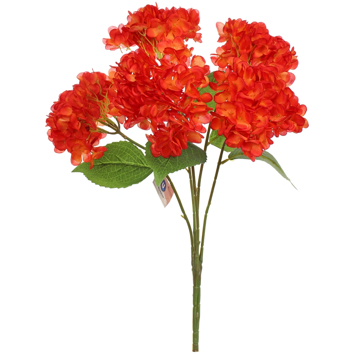 Искусственные цветы "Гортензия"  48см 5 цветков красные