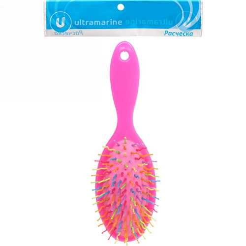 Расческа массажная Avrora Beauty, овальная, цвет микс, разноцветные зубчики, 22см_19