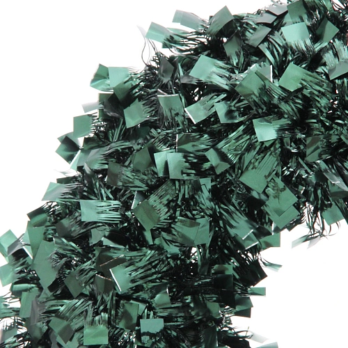 Венок декоративный TINSEL Изящное сияние 38 см, Изумруд_3