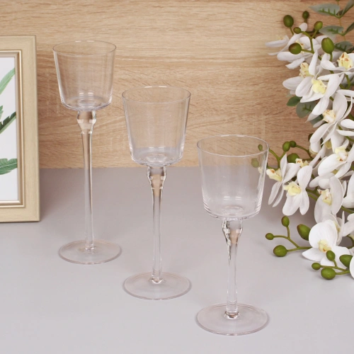 Подсвечники в наборе 3шт "Crystal" 7,5*20,23,26см 