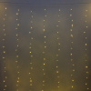 Гирлянда для дома ЗАНАВЕС 3м*2,5м 240 ламп LED, прозр.провод, 8 реж., IP-20. Теплый белый
