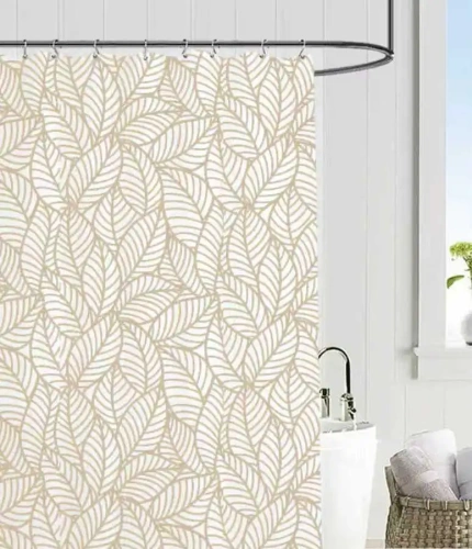 Штора для ванной EVA 180*180 "Селфи" Флориан бежевая 1725-6