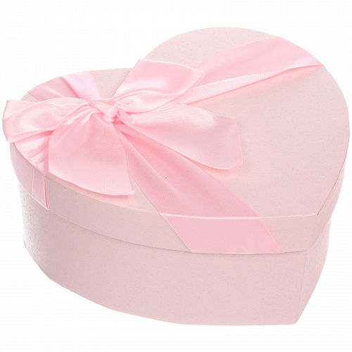 Коробка подарочная "Подарок от сердца" 18,5*17*7,5 см, розовый