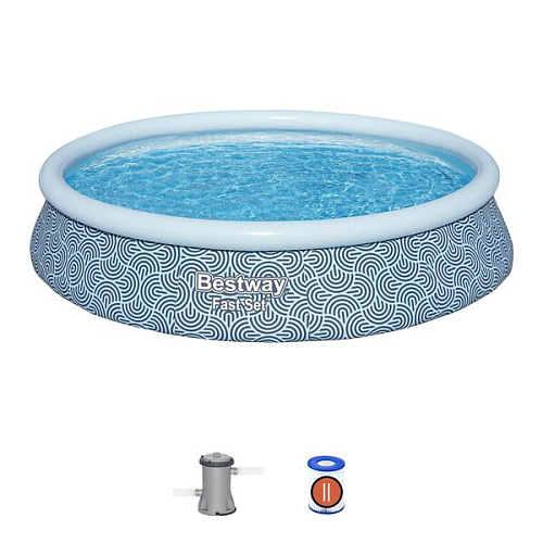Бассейн надувной Pool Set 396*84 см + фильтр-насос 2006 л/ч (II) Bestway (57376)