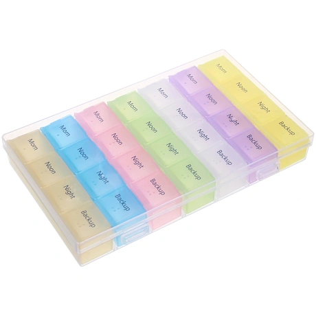 Таблетница - органайзер 28 ячеек "VOSTOKDOM", 18*10.7*2.8см