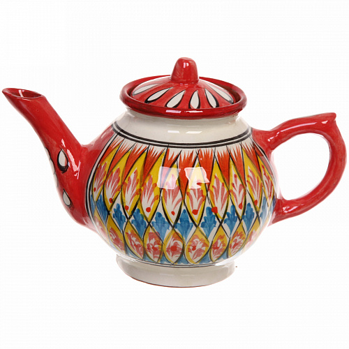 Чайник 1л красный Риштанская Керамика