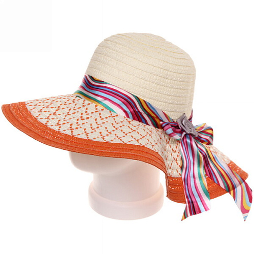 Шляпа женская с широкими полями TiraMiSu- Ассоль, микс 6 цветов, р58, ширина полей 10 см_29