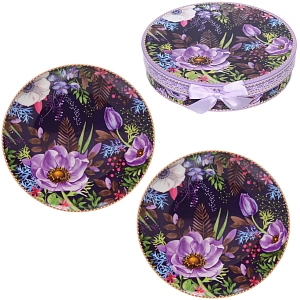 Тарелка керамическая в наборе 2шт "Цветочный сад" 20,5см 