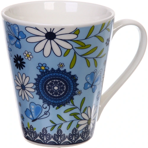 Кружка керамическая 350мл Летние узоры, микс цветов_7