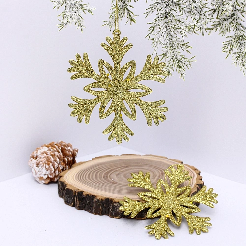 Подвеска Снежное волшебство 10 см (набор 2 шт), золото_7