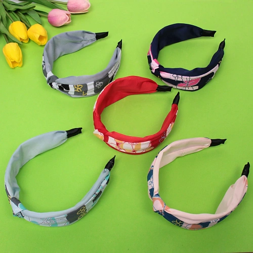 Ободок для волос Beauty Gallery - Betty, ширина 5см, микс 5 цветов _9