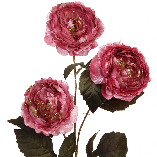 Искусственные цветы FLOWERS GLAMOUR 63см Пионы 3 цветка розовые_7