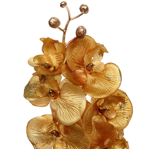 Искусственные цветы FLOWERS GLAMOUR 72см Орхидея золотая_8