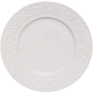 Тарелка керамическая обеденная "Perfetto" 22см фактурный узор, белая