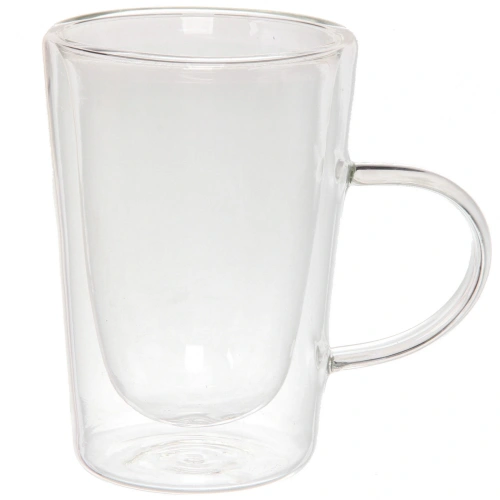 Кружка стеклянная с двойными стенками 280мл "Хай-Тек" для латте