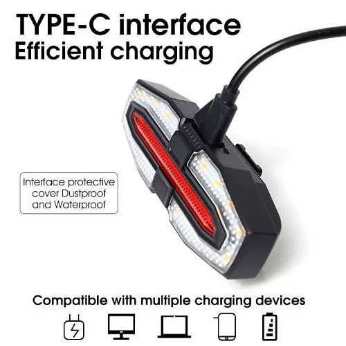 Фонарь велосипедный, задний West Biking YP0701426 (с дистанционным управлением)_17