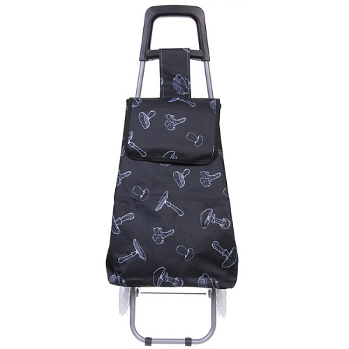 Тележка хозяйственная с сумкой (922733см, колеса 16см,грузоподъемность до 30 кг) грибы DC308_3