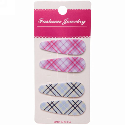 Зажимы для волос Collection School, принт клетка, 5,21,7см_4
