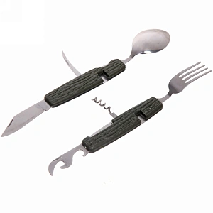 Набор походный столовый 6 в1 ручка под дерево