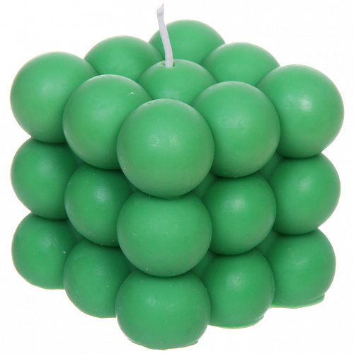 Свеча "Bubble cube" 7 см, Зеленый