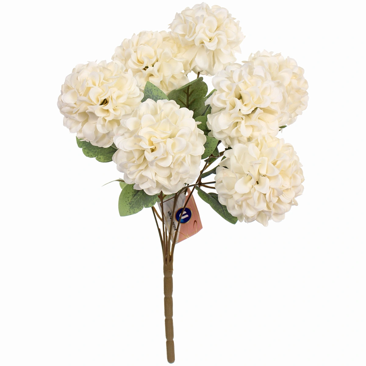 Искусственные цветы "Букет гортензий" 41см 7 цветков белые