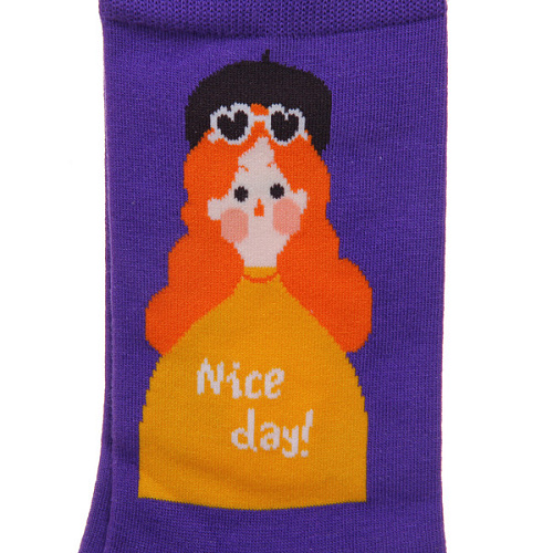 Носки женские ARTE - Девушка с рисунком, микс_3