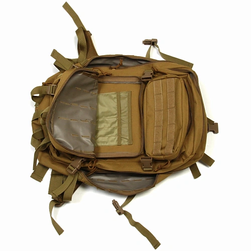 Рюкзак туристический 40л, цвет песочный,D3_19