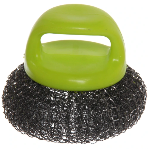 Губка металлическая для посуды с ручкой 